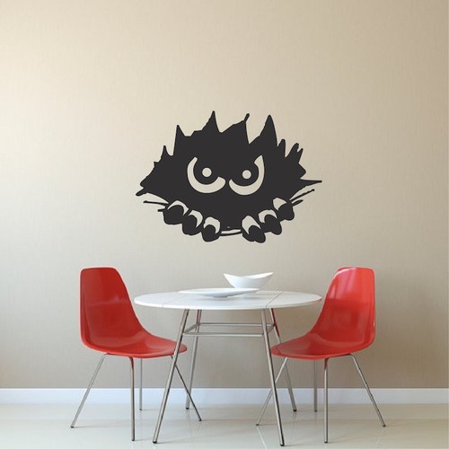 Monster peeking wall decals - peeking,